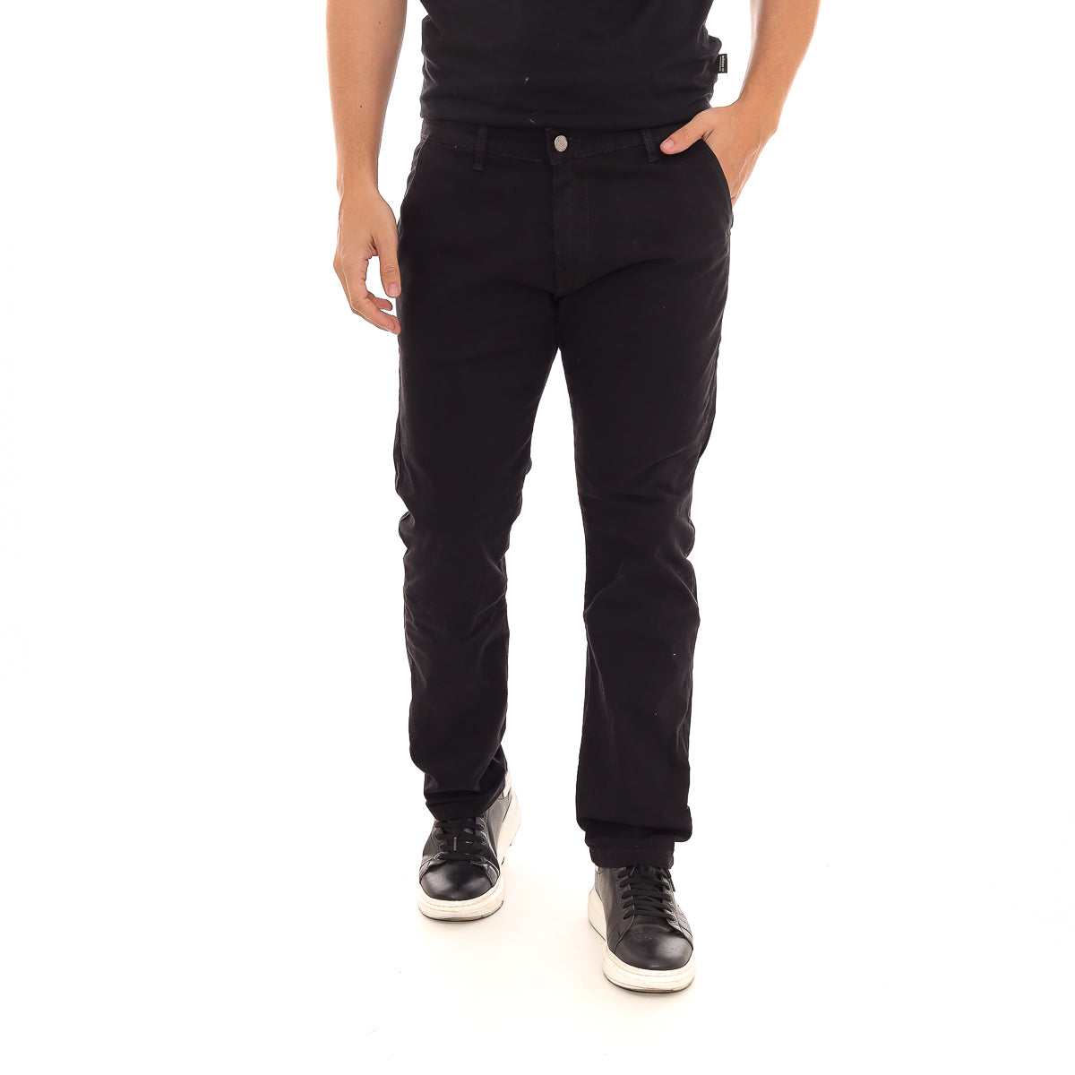 CalΓ§a Chino Masculina Preta Slim em Sarja β PRS Jeans