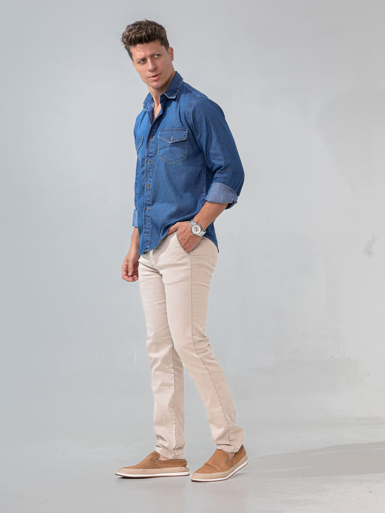 Calça Sarja PRS Sport Fino Bege