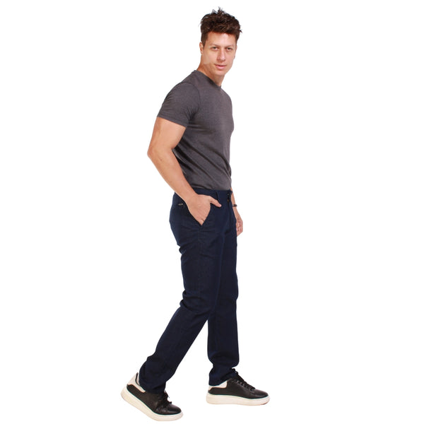 Calça Jeans PRS Sport Fino Escura Sem Bolso Celular