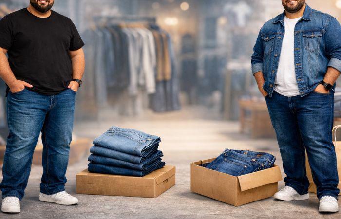 Moda masculina plus size: como escolher calça jeans em tamanhos grandes e comprar online com facilidade