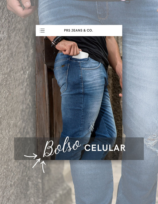 Calça Jeans com Bolso para Celular - Estilo e Funcionalidade em um Clássico Moderno