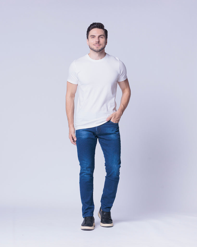 Calça Jeans PRS Skinny Com Bolso Celular
