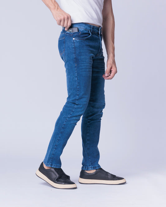 Calça Jeans PRS Skinny Com Bolso Celular