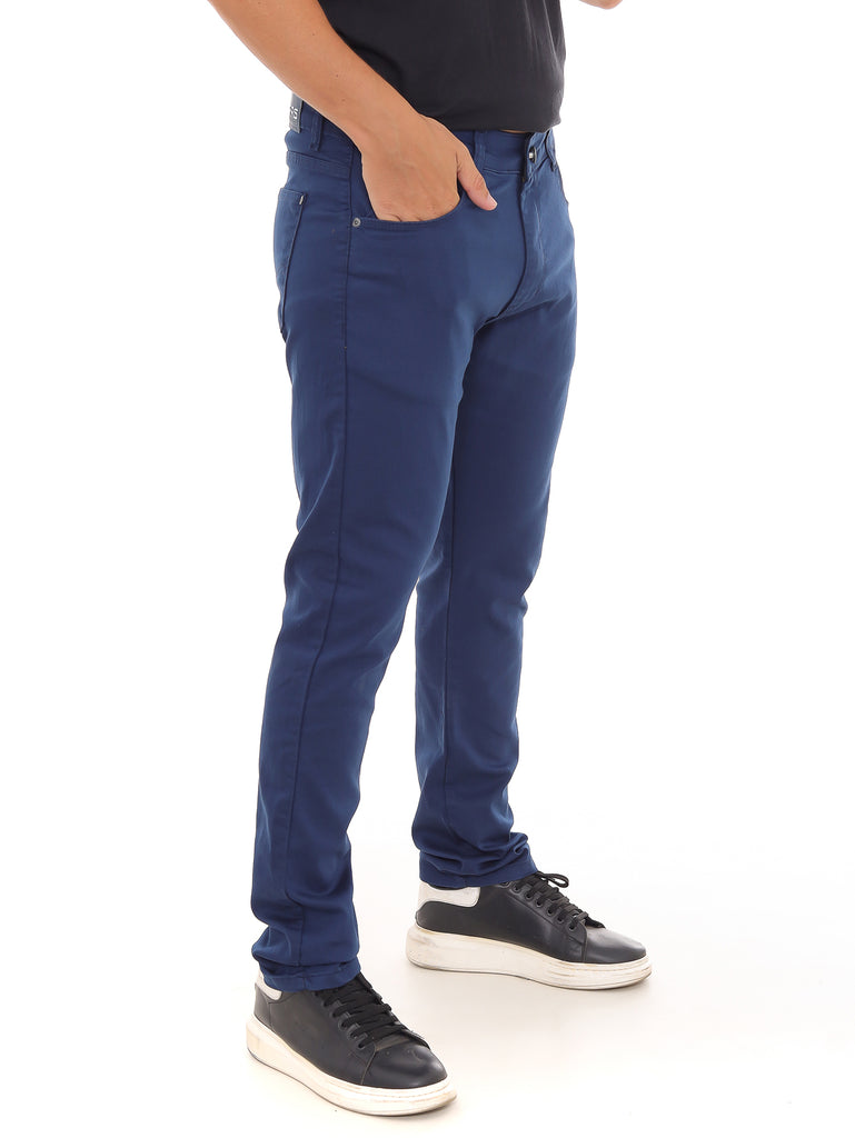 Calça Sarja PRS Skinny Azul Cobalto Sem Bolso Celular