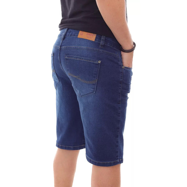 Bermuda Jeans PRS Blue Basic Sem Bolso Celular
