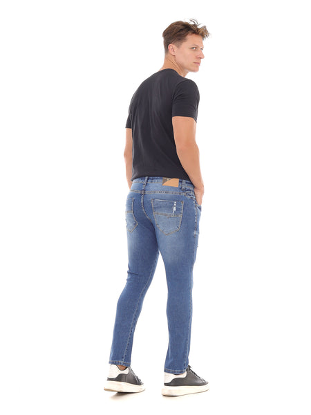 Calça Jeans PRS Super Skinny Blue Com Bolso Celular