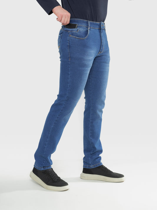 Calça Jeans PRS Skinny Blue Indigo Com Bolso Celular