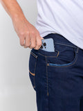 Calça Jeans PRS Comfort Amaciado Puídos Com Bolso Celular