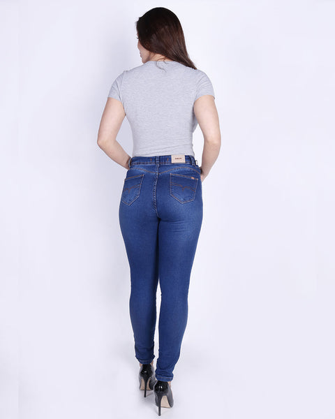 Calça Jeans PRS Skinny Blue Denim Com Bolso Celular