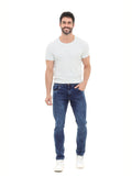 Calça Jeans PRS Skinny Lavagem Laser Com Bolso Celular