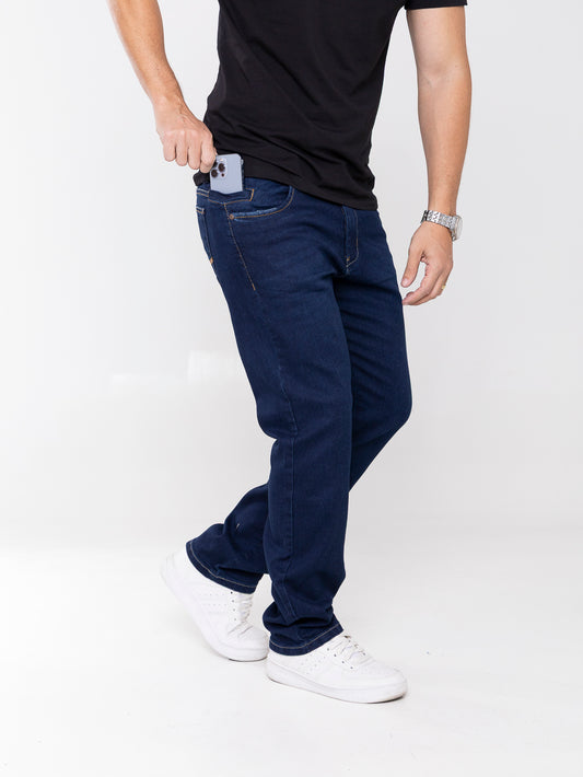Calça Jeans PRS Comfort Escura Com Bolso Celular