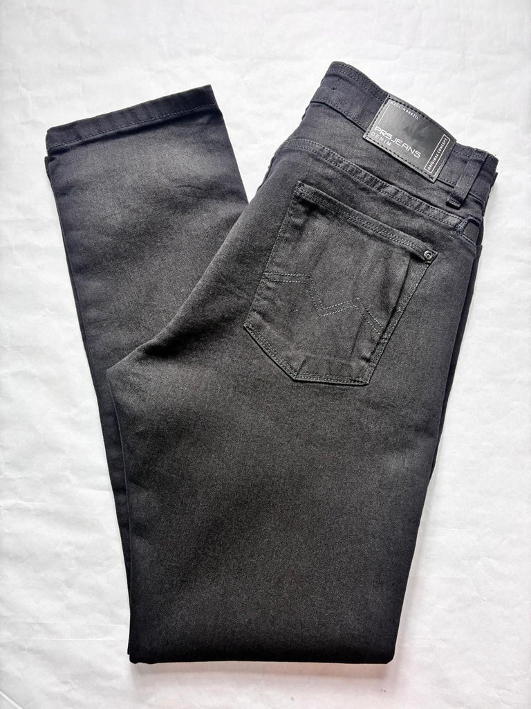Calça Jeans PRS Preta Lisa Skinny Com Bolso Celular