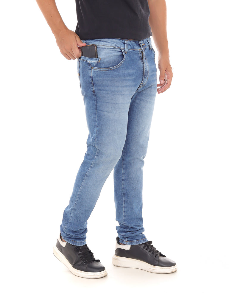 Calça Jeans PRS Skinny Blue Stone Com Bolso Celular