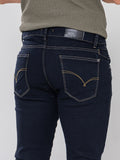 Calça Jeans PRS Skinny Escura Com Bolso Celular