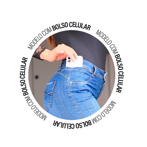 Calça Jeans PRS Skinny Basic Com Bolso Celular