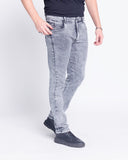 Calça Jeans PRS Skinny Black Marmorizada Com Bolso Celular