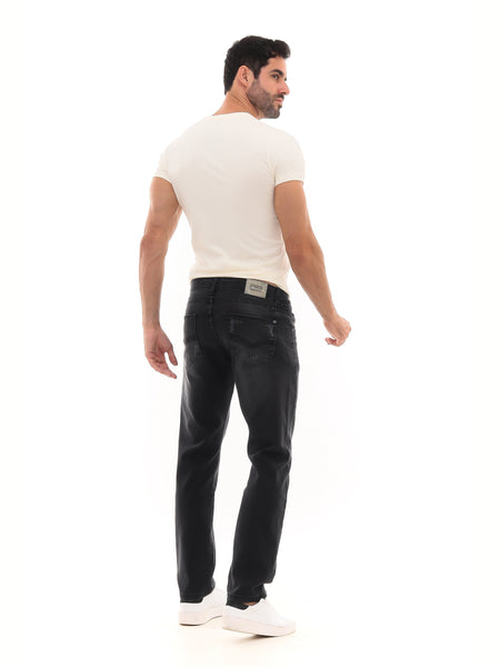 Calça Jeans PRS Comfort All Black Com Bolso Celular