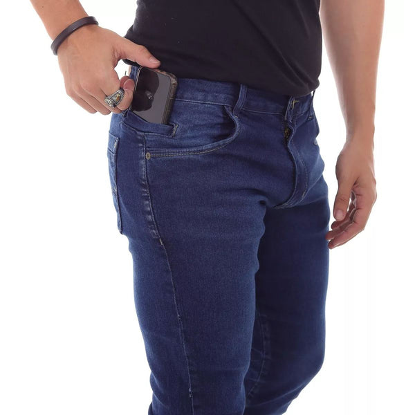 Calça Jeans PRS Comfort Blue Basic Com Bolso Celular