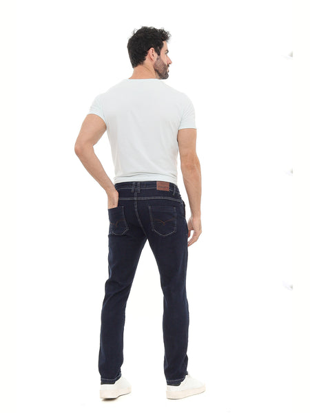 Calça Jeans PRS Sport Fino Básica Escura Sem Bolso Celular