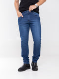 Calça Jeans PRS Skinny Azul Básica Com Bolso Celular