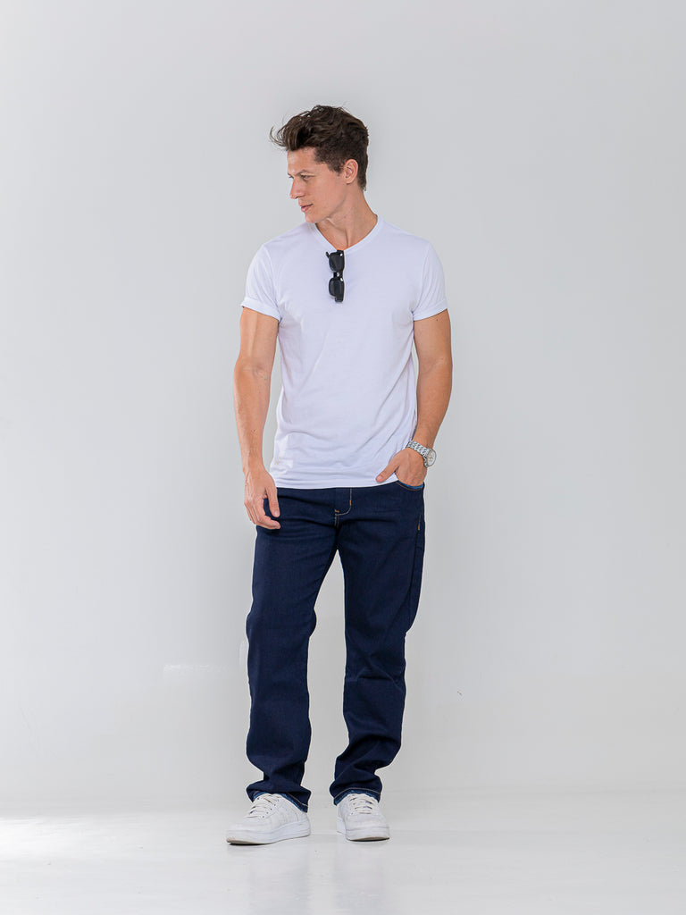 Calça Jeans PRS Comfort Amaciado Puídos Com Bolso Celular