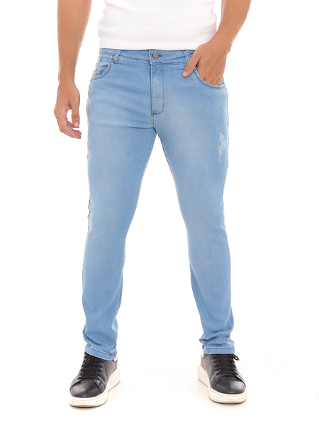 Calça Jeans PRS Skinny Delavê Sem Bolso Celular