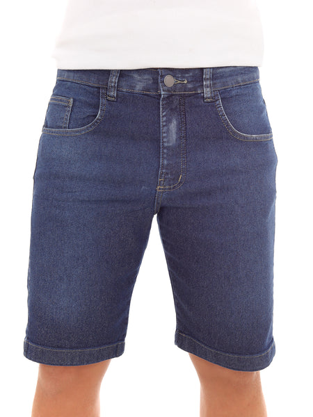 Bermuda Jeans PRS Básica Sem Bolso Celular