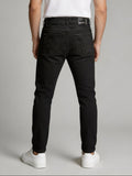 Calça Jeans PRS Preta Lisa Skinny Com Bolso Celular