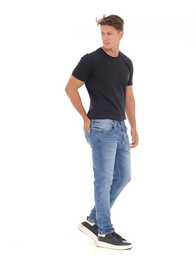 Calça Jeans PRS Skinny Blue Stone Com Bolso Celular