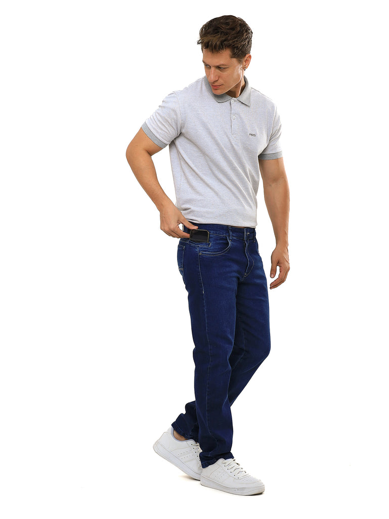 Calça Jeans PRS Comfort Blue Denim Com Bolso Celular