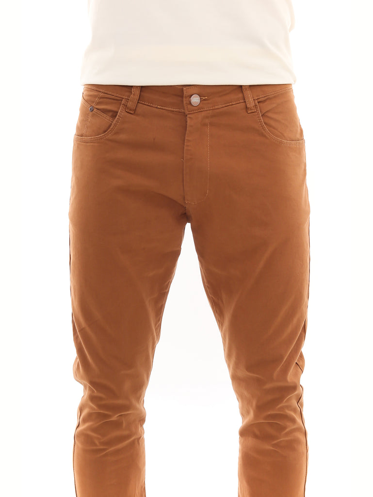 Calça Sarja PRS Skinny Ocre Sem Bolso Celular