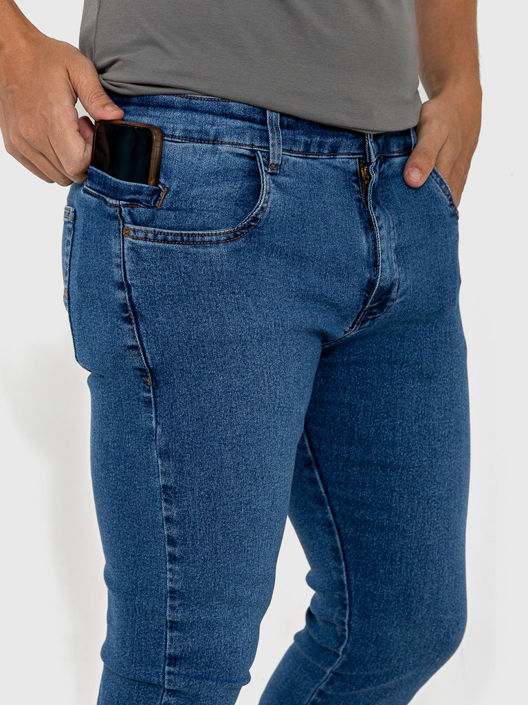 Calça Jeans PRS Skinny Com Bolso Celular