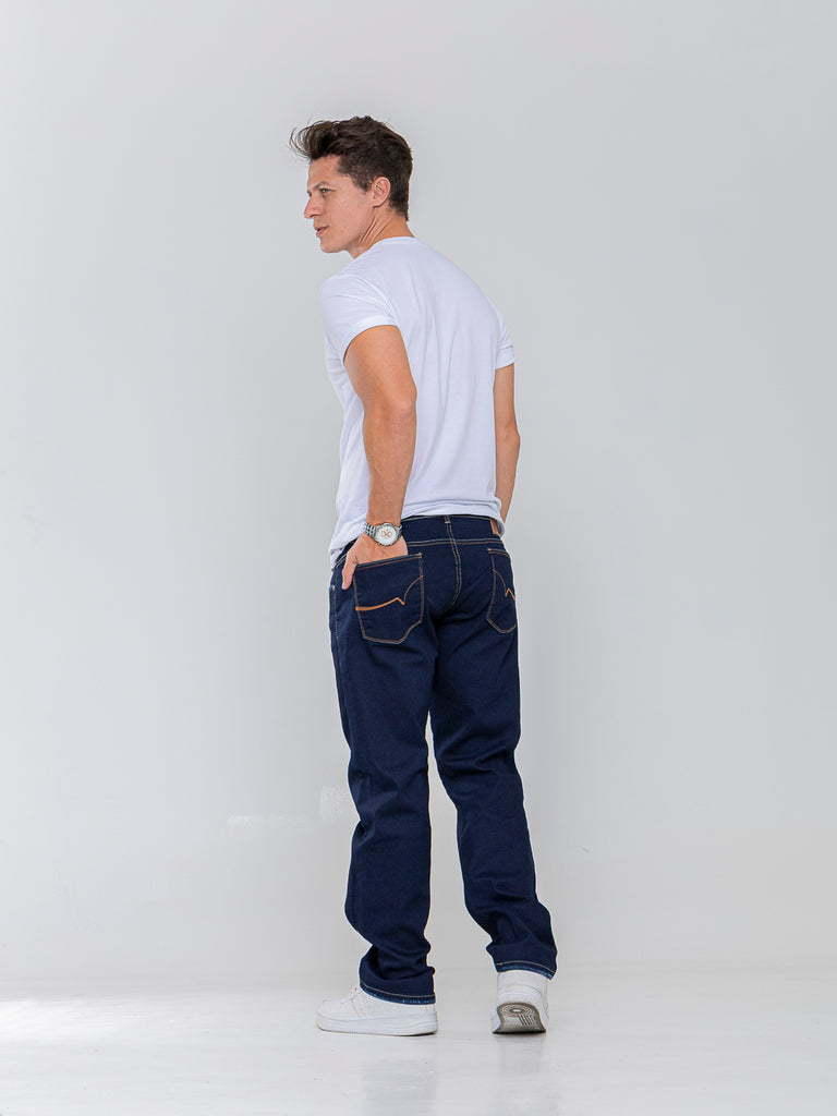 Calça Jeans PRS Comfort Amaciado Puídos Com Bolso Celular