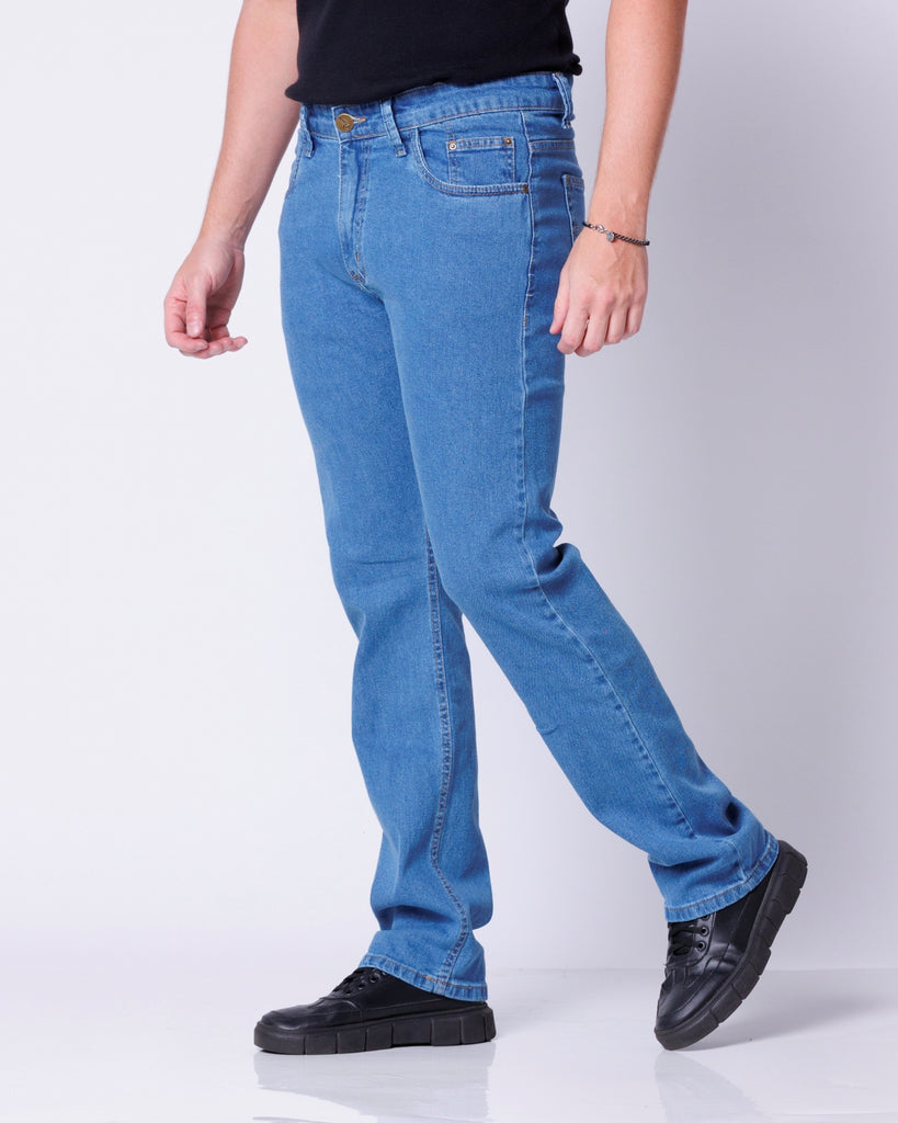 Calça Jeans Cowboy Masculina Country com Bolso Celular Azul Clara