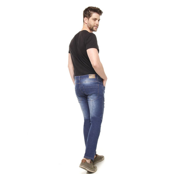 Calça Jeans PRS Super Skinny Destroyed Com Bolso Celular