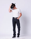 Calça Jeans Reta Com Bolso Celular Várias Cores
