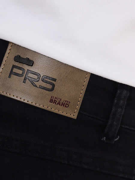 Calça Jeans PRS Comfort Preta Lisa Sem Bolso Celular
