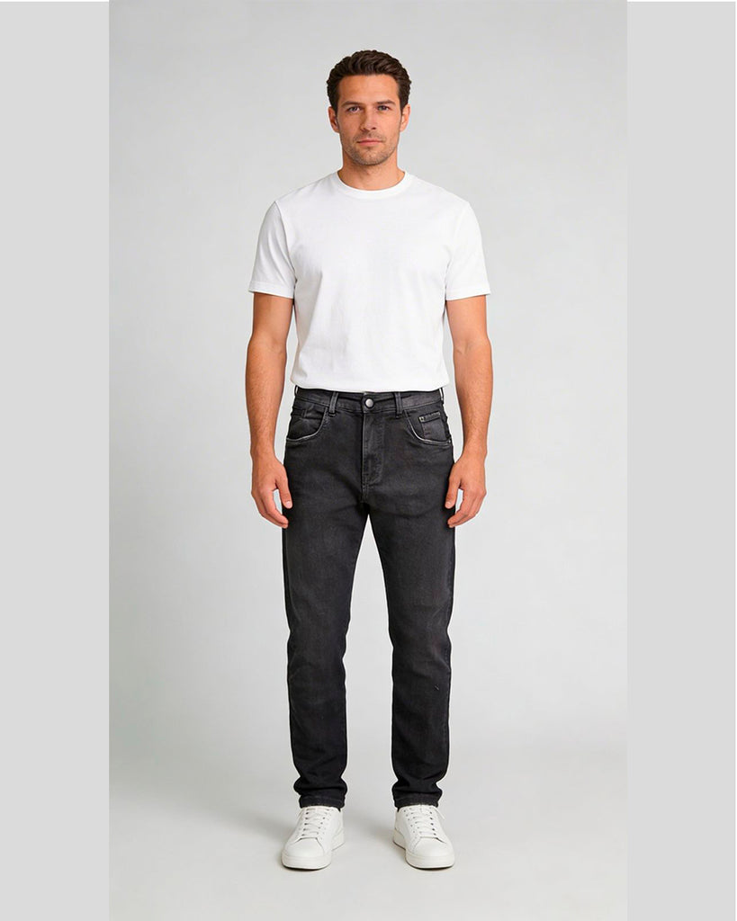 Calça Jeans PRS Black Skinny Com Bolso Celular