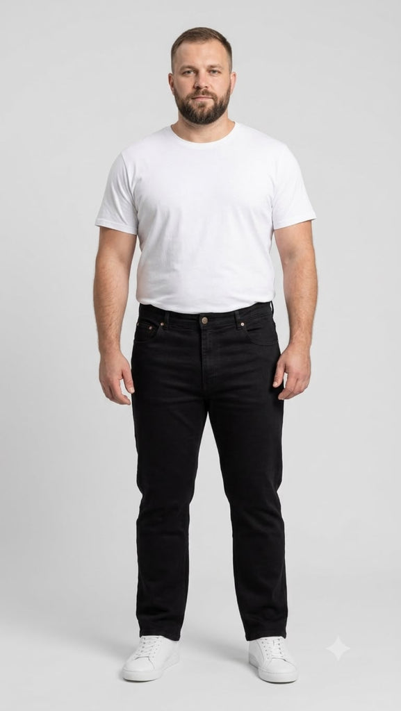 Calça Jeans Preta Plus Size PRS