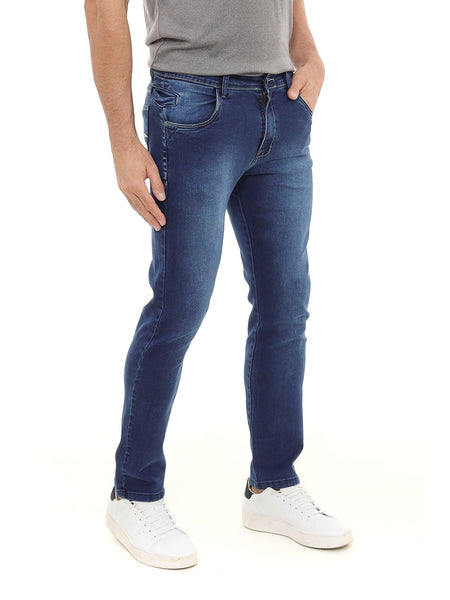 Calça Jeans PRS Skinny Blue Denim Com Bolso Celular