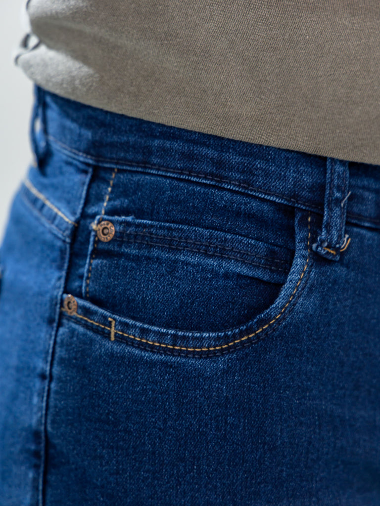 Calça Jeans PRS Skinny Azul Básica