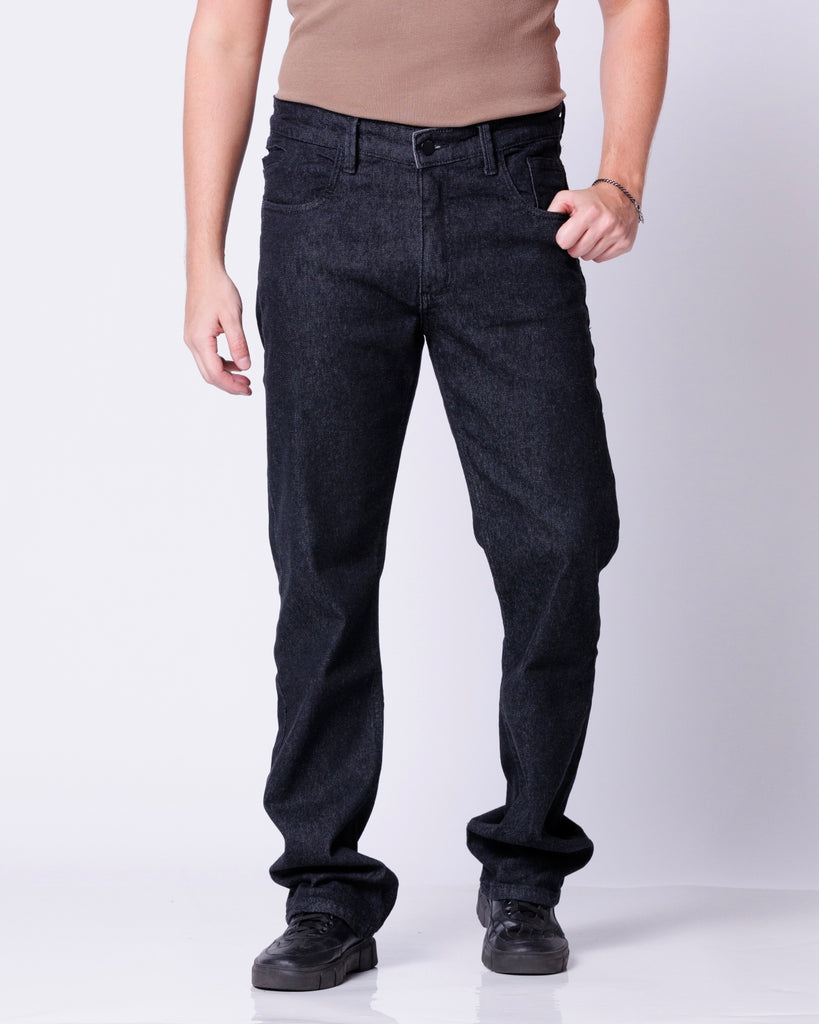 Calça Jeans Cowboy Masculina Country com Bolso Celular Preta