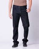 Calça Jeans Cowboy Masculina Country com Bolso Celular Preta