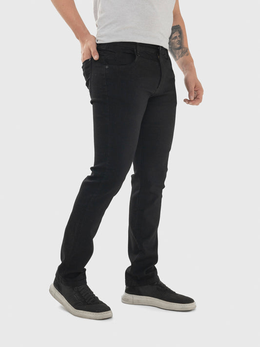 Calça Jeans PRS Comfort Preta Com Bolso Celular