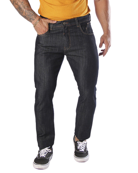 Calça Jeans PRS Skinny Escura Com Bolso Celular