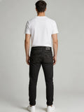 Calça Jeans PRS Preta Lisa Skinny Com Bolso Celular