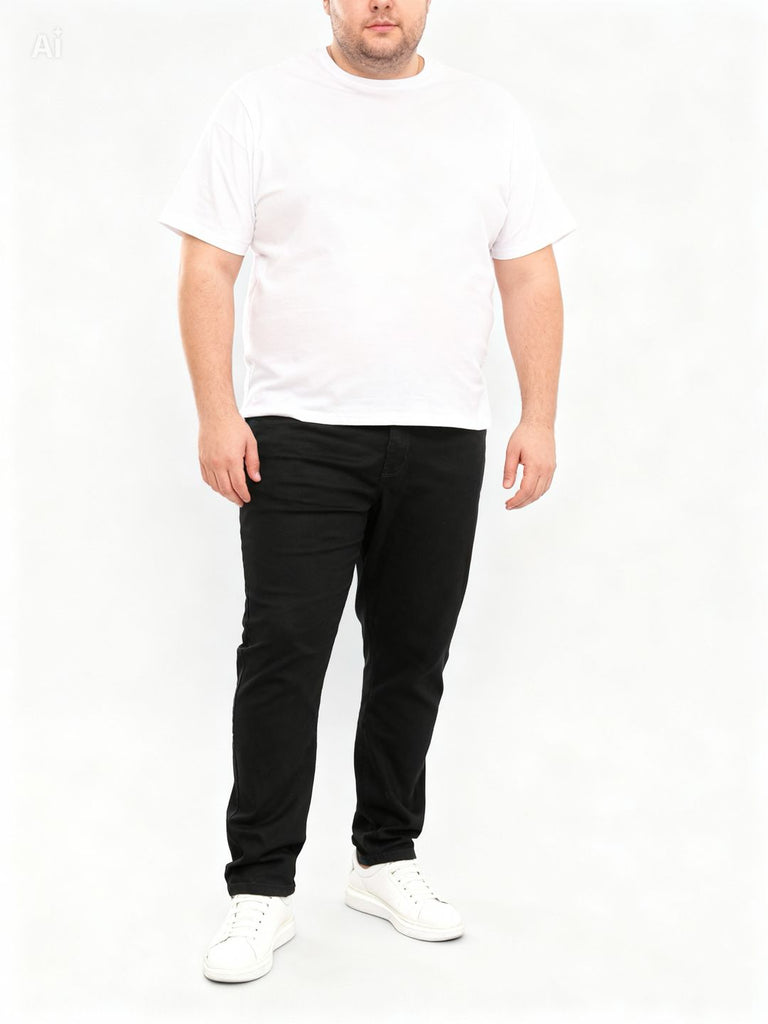 Calça Sarja Preta Plus Size PRS