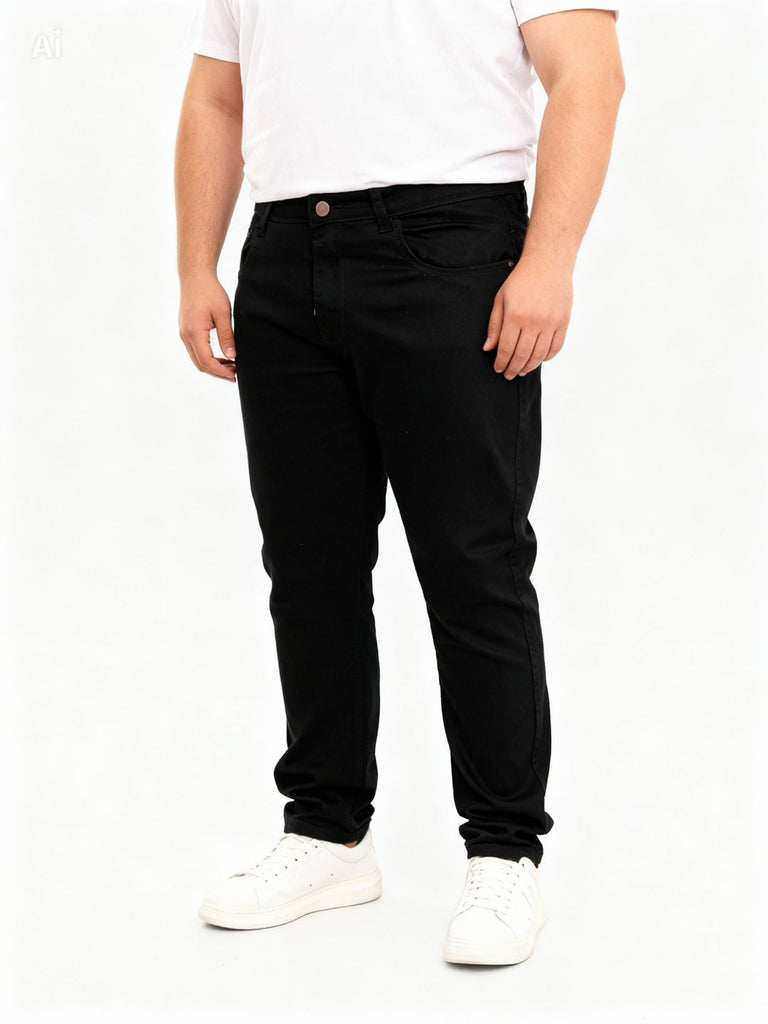 Calça Sarja Preta Plus Size PRS