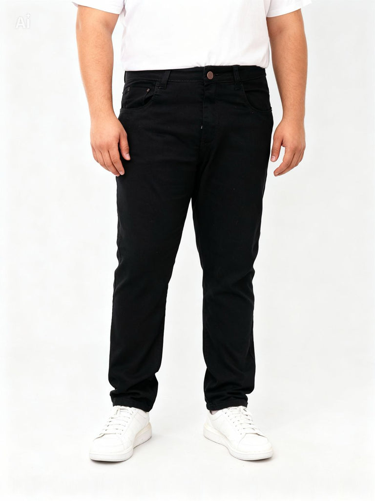 Calça Sarja Preta Plus Size PRS