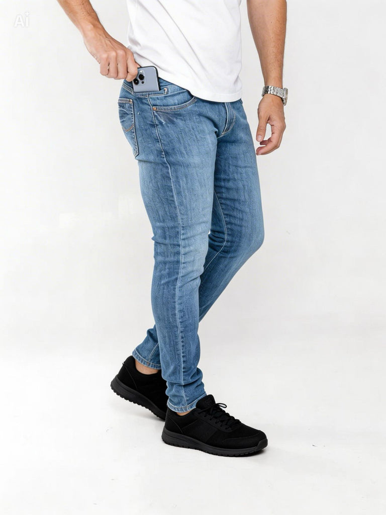 Calça Jeans PRS Skinny Com Bolso Celular